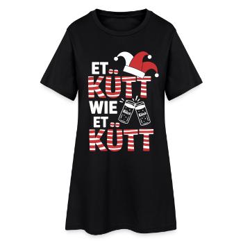 Köln Et Kütt Wie Et Kütt Kölner Grundgesetz Kölsch - Frauen T-Shirt-Kleid - Schwarz - Vorne
