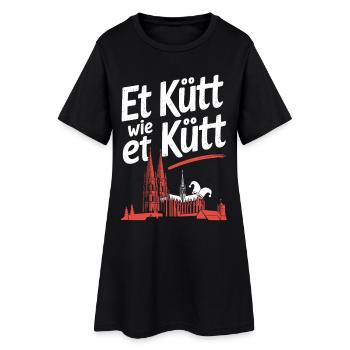Köln Et Kütt Wie Et Kütt Kölner Grundgesetz Kölsch - Frauen T-Shirt-Kleid - Schwarz - Vorne