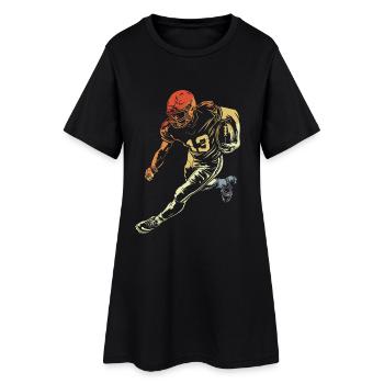American Footballspieler Vintage - Frauen T-Shirt-Kleid - Schwarz - Vorne