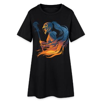 Crosse Filles Vaporwave - Robe T-shirt Femme - noir - Devant