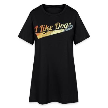 L’amour des chiens - Robe T-shirt Femme - noir - Devant