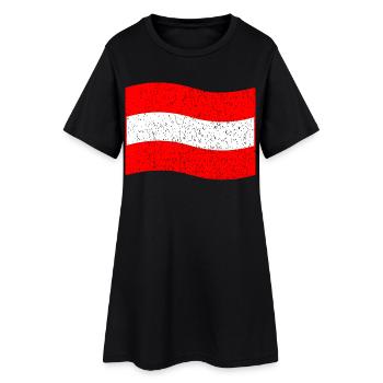 Drapeau vintage de l’Autriche - Robe T-shirt Femme - noir - Devant
