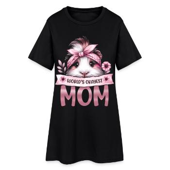 Cochon d’Inde Worlds Okayest Mom Mom Gift - Robe T-shirt Femme - noir - Devant