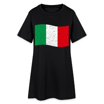 drapeau italien vintage - Robe T-shirt Femme - noir - Devant