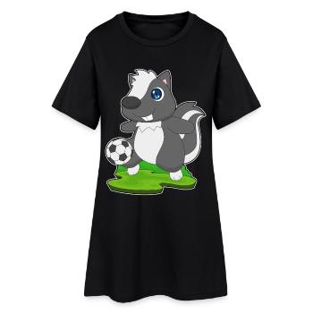 Skunk Joueur de Football Football - Robe T-shirt Femme - noir - Devant