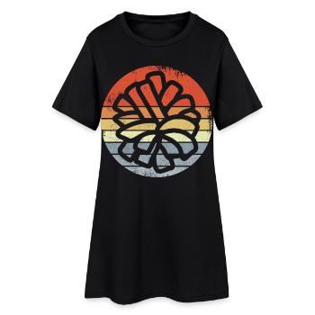 Vintage Cheerleader Pom Balls - Women’s T-Shirt Dress - black - Front