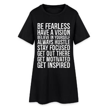 n'ayez pas peur, ayez une vision, croyez en vous - Robe T-shirt Femme - noir - Devant