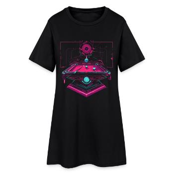 Billard Steampunk Look - Frauen T-Shirt-Kleid - Schwarz - Vorne