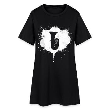 Tuba Drawing - Women’s T-Shirt Dress - black - Front