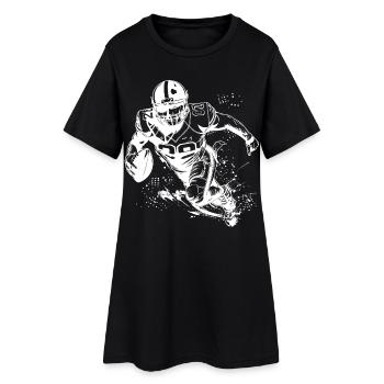 Footballeur - Robe T-shirt Femme - noir - Devant