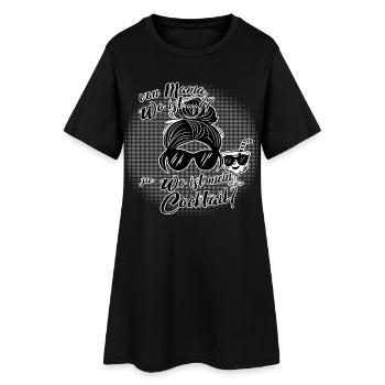 Von Mama zu Cocktail – Ehrlicher Mama Humor - Frauen T-Shirt-Kleid - Schwarz - Vorne