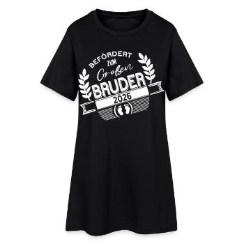 Befördert zum großen Bruder 2026 - Frauen T-Shirt-Kleid - Schwarz - Vorne