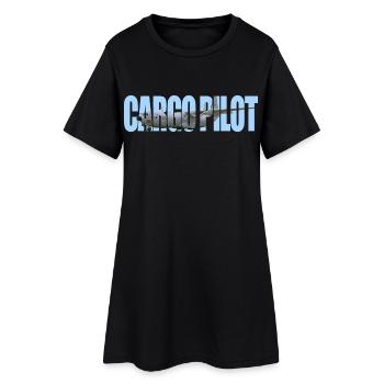 Cargo pilot C-133 - Frauen T-Shirt-Kleid - Schwarz - Vorne