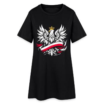 Pologne Polska Aigle drapeau Cadeau - Robe T-shirt Femme - noir - Devant