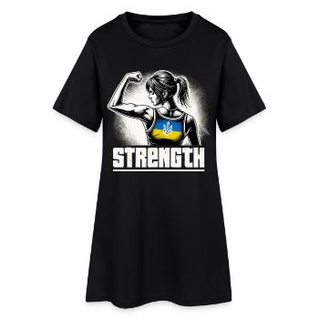 Femme forte confiante Femme ukrainienne Cadeau - Robe T-shirt Femme - noir - Devant