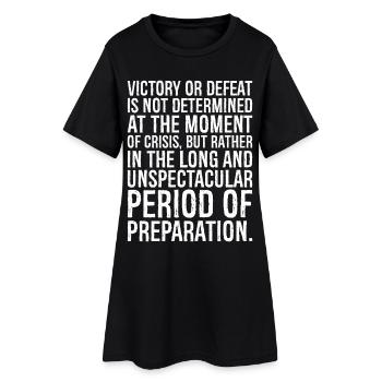 La victoire ou la défaite n’est pas déterminée pour le moment - Robe T-shirt Femme - noir - Devant