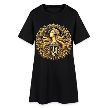 Armoiries de l’Ukraine Femme Cadeau d’or ukrainien - Robe T-shirt Femme - noir - Devant