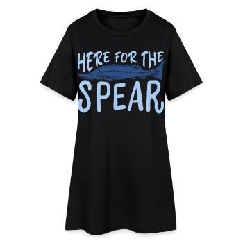 Pêche au harpon - Robe T-shirt Femme - noir - Devant