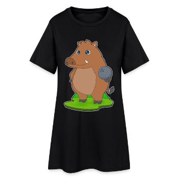 Boar Bowling Boule de bowling - Robe T-shirt Femme - noir - Devant