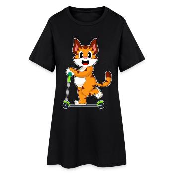 Trottinette Tiger - Robe T-shirt Femme - noir - Devant