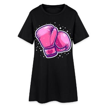 Gants de boxe Graphic - Robe T-shirt Femme - noir - Devant