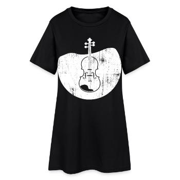 Dessin de violon - Robe T-shirt Femme - noir - Devant