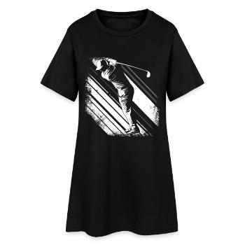 Golfer Graphic - Women’s T-Shirt Dress - black - Front