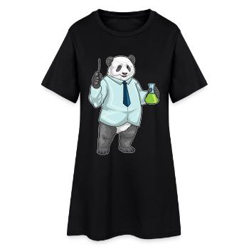 École des professeurs de chimie Panda - Robe T-shirt Femme - noir - Devant