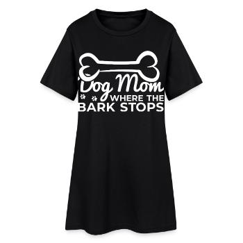 Drôle de chien mère - Robe T-shirt Femme - noir - Devant