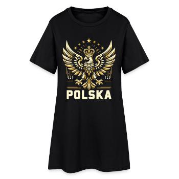 Pologne Polska aigle or drapeau épique cadeau - Robe T-shirt Femme - noir - Devant