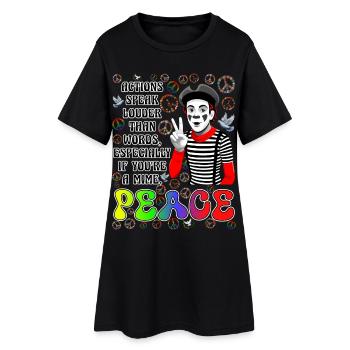 La paix est la chose la plus importante - Robe T-shirt Femme - noir - Devant