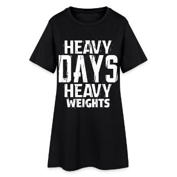 Jours lourds Poids lourds Motivation Amateur de gym Gif - Robe T-shirt Femme - noir - Devant