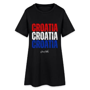 Drapeau croate, fierté croate - Robe T-shirt Femme - noir - Devant