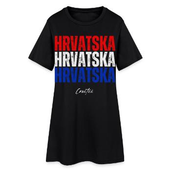 Drapeau croate, fierté croate - Robe T-shirt Femme - noir - Devant