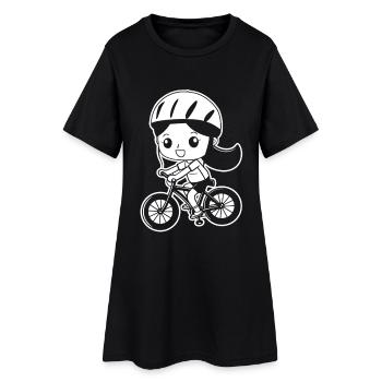 Cyclist Comic Style - Women’s T-Shirt Dress - black - Front