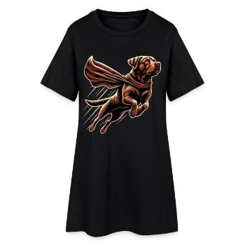 Super chien labrador brun Labi Labbi cadeau - Robe T-shirt Femme - noir - Devant