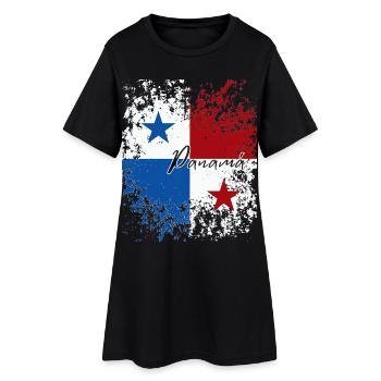 Fierté panaméenne, drapeau panaméen - Robe T-shirt Femme - noir - Devant