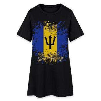 Drapeau de la Barbade, fierté barbadienne - Robe T-shirt Femme - noir - Devant