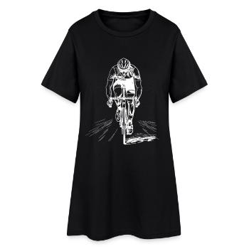 Radfahrer Skizze - Frauen T-Shirt-Kleid - Schwarz - Vorne