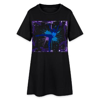 Gymnastique Gymnastique Acrobatie Gymnastique artistique - Robe T-shirt Femme - noir - Devant