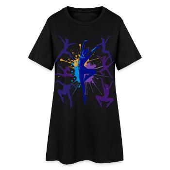 Gymnastique Gymnastique Acrobatie Gymnastique artistique - Robe T-shirt Femme - noir - Devant