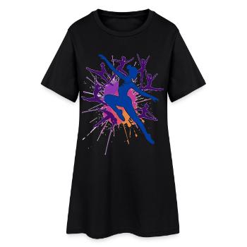 Gymnastique Gymnastique Acrobatie Gymnastique artistique - Robe T-shirt Femme - noir - Devant