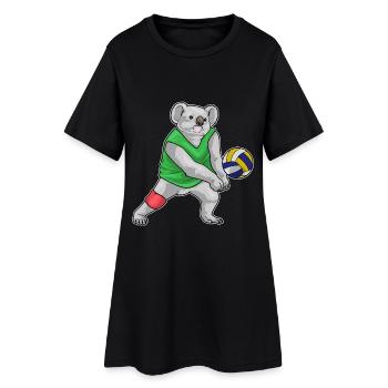 Koala Volleyball Player Volleyball - Women’s T-Shirt Dress - black - Front
