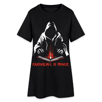 Le savoir est le pouvoir - Robe T-shirt Femme - noir - Devant