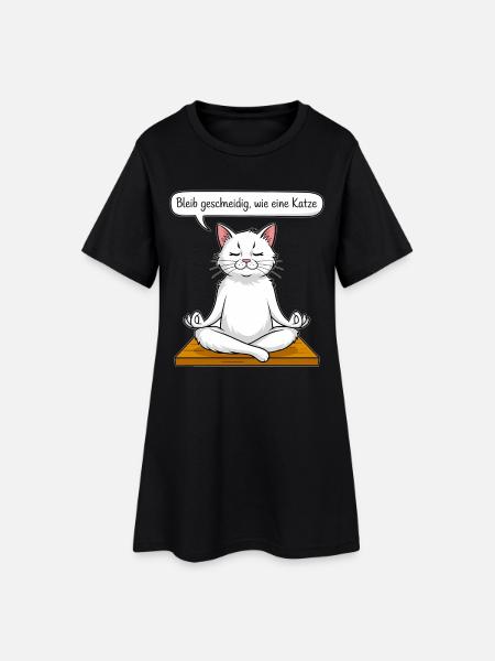 Méditation féline - Robe T-shirt Femme - noir