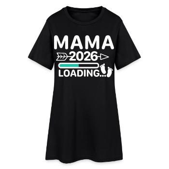 Boutique Mama 2026 – Bébé arrive - Robe T-shirt Femme - noir - Devant