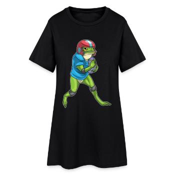 Football américain de Pâques Frog - Robe T-shirt Femme - noir - Devant