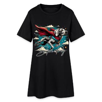 Super chien braque de Weimar Weimi Cape Cape cadeau - Robe T-shirt Femme - noir - Devant