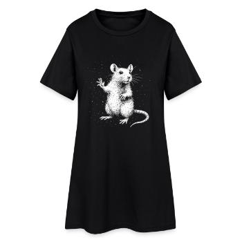 Rat coquin avec du style - Robe T-shirt Femme - noir - Devant