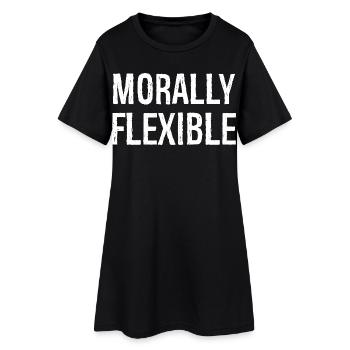 moralement flexible - Robe T-shirt Femme - noir - Devant